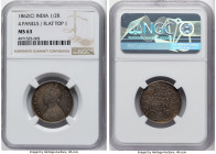 British India. Victoria 1/2 Rupee 1862-(c) MS63 NGC, Calcutta mint, KM472. 4 Panels / Flat Top 1. Smoky toning overlays a gentle iridescence. HID09801...