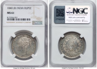 British India. Victoria Rupee 1840.-(b) MS61 NGC, Bombay mint, KM457.3. HID09801242017 © 2024 Heritage Auctions | All Rights Reserved www.HA.com/Texas...