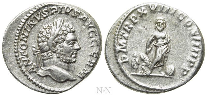 CARACALLA (198-217). Denarius. Rome. 

Obv: ANTONINVS PIVS AVG GERM. 
Laureat...