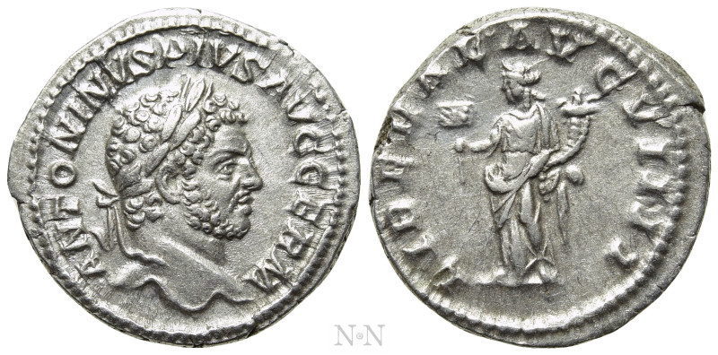CARACALLA (198-217). Denarius. Rome. 

Obv: ANTONINVS PIVS AVG GERM. 
Laureat...