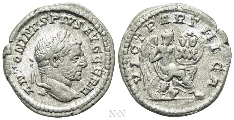 CARACALLA (198-217). Denarius. Rome. 

Obv: ANTONINVS PIVS AVG GERM. 
Laureat...