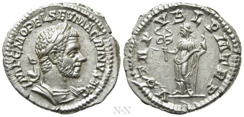 MACRINUS (217-218). Denarius. Rome. 

Obv: IMP C M OPEL SEV MACRINVS AVG. 
La...