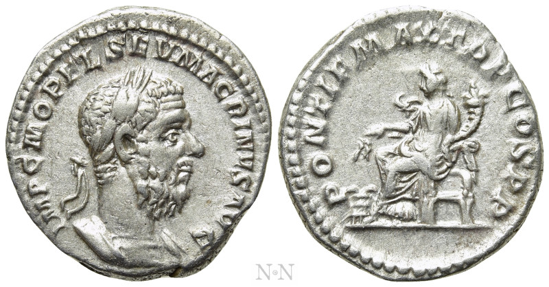 MACRINUS (217-218). Denarius. Rome. 

Obv: IMP C M OPEL SEV MACRINVS AVG. 
La...