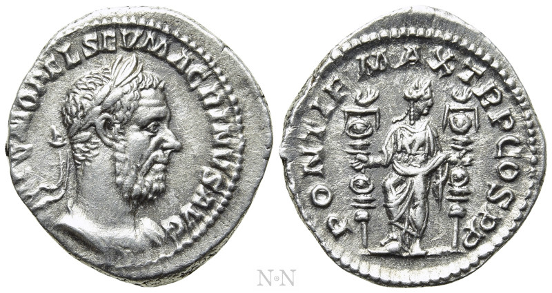 MACRINUS (217-218). Denarius. Rome. 

Obv: IMP C M OPEL SEV MACRINVS AVG. 
La...