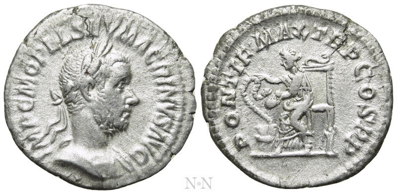 MACRINUS (217-218). Denarius. Rome. 

Obv: IMP C M OPEL SEV MACRINVS AVG. 
La...