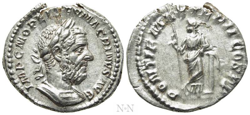 MACRINUS (217-218). Denarius. Rome. 

Obv: IMP C M OPEL SEV MACRINVS AVG. 
La...