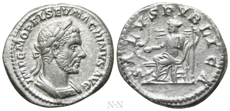 MACRINUS (217-218). Denarius. Rome. 

Obv: IMP C M OPEL SEV MACRINVS AVG. 
La...