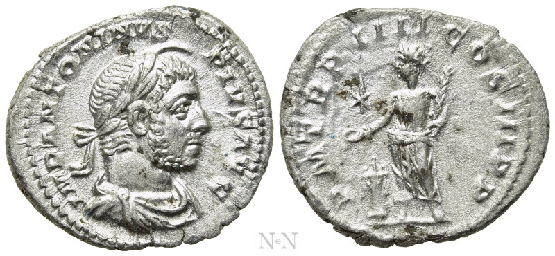 ELAGABALUS (218-222). Denarius. Rome. 

Obv: IMP ANTONINVS PIVS AVG. 
Laureat...
