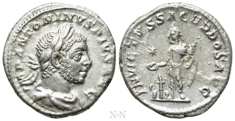 ELAGABALUS (218-222). Denarius. Rome. 

Obv: IMP ANTONINVS PIVS AVG. 
Laureat...