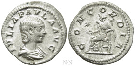 JULIA PAULA (Augusta, 219-220). Denarius. Rome