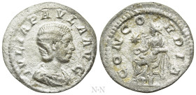 JULIA PAULA (Augusta, 219-220). Denarius. Rome