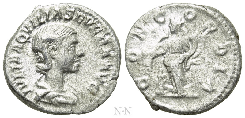 AQUILIA SEVERA (Augusta, 220-221 & 221-222). Denarius. Rome. 

Obv: IVLIA AQVI...