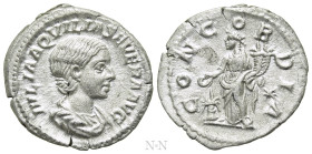 AQUILIA SEVERA (Augusta, 220-221 & 221-222). Denarius. Rome