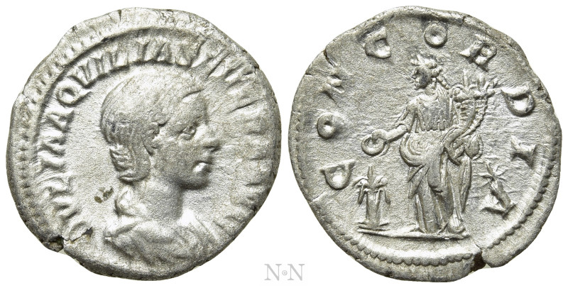 AQUILIA SEVERA (Augusta, 220-221 & 221-222). Denarius. Rome. 

Obv: IVLIA AQVI...