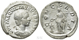 AQUILIA SEVERA (Augusta, 220-221 & 221-222). Denarius. Rome