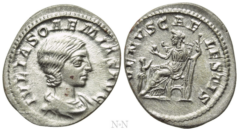 JULIA SOEMIAS (Augusta, 218-222). Denarius. Rome. 

Obv: IVLIA SOAEMIAS AVG. ...