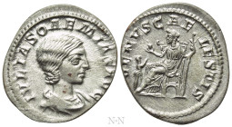 JULIA SOEMIAS (Augusta, 218-222). Denarius. Rome