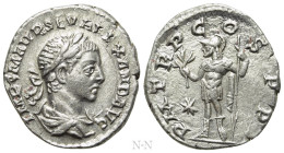 SEVERUS ALEXANDER (222-235). Denarius. Antioch