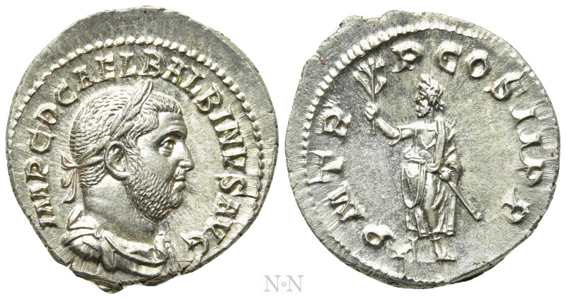 BALBINUS (238). Denarius. Rome.

Obv: IMP C D CAE L BALBINVS AVG.
Laureate, d...