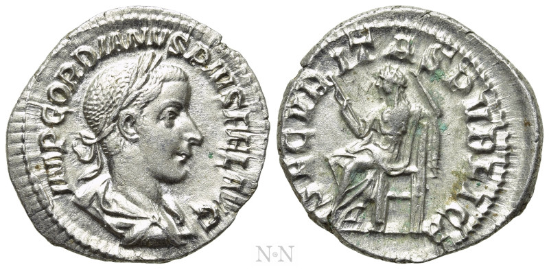 GORDIAN III (238-244). Denarius. Rome. 

Obv: IMP GORDIANVS PIVS FEL AVG. 
La...