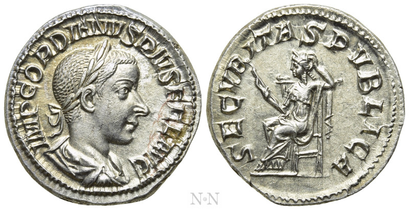 GORDIAN III (238-244). Denarius. Rome. 

Obv: IMP GORDIANVS PIVS FEL AVG. 
La...