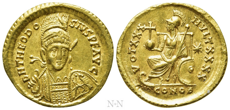 THEODOSIUS II (402-450). GOLD Solidus. Constantinople. 

Obv: D N THEODOSIVS P...
