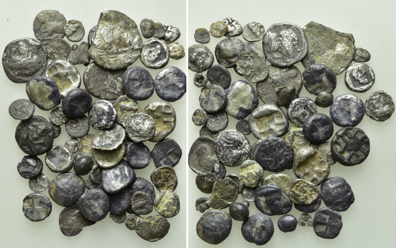 Circa 60 Greek Silver Coins. 

Obv: .
Rev: .

. 

Condition: See picture....