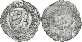 Aquileia. Ludovico II di Teck (1412-1420). Denaro. CNI tav. III, 28; MIR (Triv., Istria, Dalm. ed Alb.) 59; Bernardi 69. AG. 0.51 g. 16 mm. Bel BB.