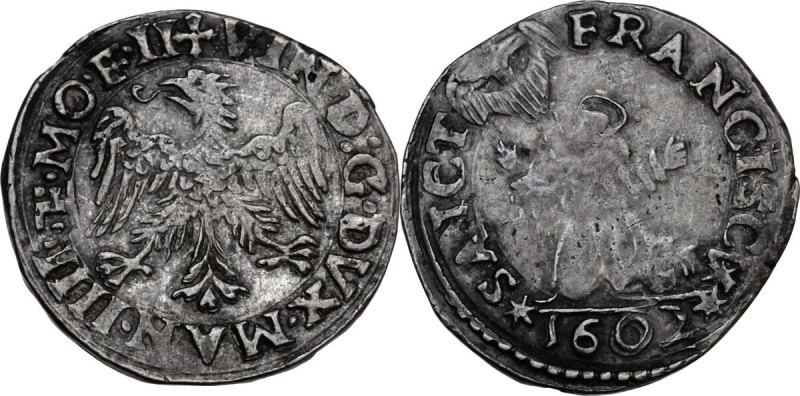 Casale. Vincenzo I Gonzaga (1587-1612). Parpagliola. CNI 65/66; MIR (Piem. Sard....