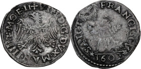 Casale. Vincenzo I Gonzaga (1587-1612). Parpagliola. CNI 65/66; MIR (Piem. Sard. Lig. Cors.) 307/9. MI. 3.46 g. 21.5 mm. Leggera traccia di imbiancatu...