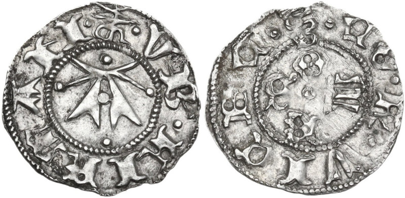Fermo. Francesco Sforza (1434-1446). Bolognino. CNI tav. XIX, 1. AG. 1 g. 17.5 m...