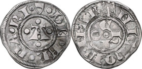 Ferrara. Niccolò III d'Este (1393-1441). Marchesano grosso o bolognino. CNI 1/2; MIR (Emilia) 221. AG. 1.14 g. 19 mm. BB.