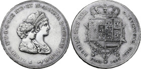 Firenze. Carlo Ludovico di Borbone (1803-1807) con la reggenza della madre Maria Luisa. Dena 1807. CNI 29; Gal. III, 1/2; MIR (Firenze) 423. AG. 39.3 ...