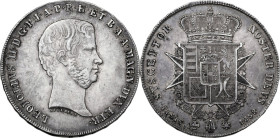 Firenze. Leopoldo II di Lorena (1824-1859). Francescone 1858. CNI 116; Gal. VII, 4; MIR (Firenze) 449/4. AG. 27.27 g. 41 mm. Bel BB.