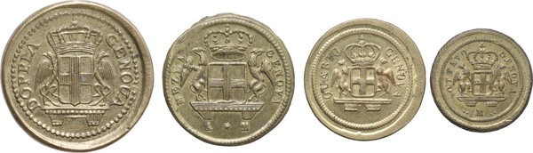 Genova. Dogi Biennali (1528-1797), III fase (1637-1797). lotto di quattro (4) pe...