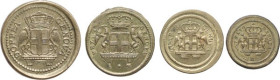 Genova. Dogi Biennali (1528-1797), III fase (1637-1797). lotto di quattro (4) pesi monetali: peso della doppia di Genoua 25.22g, peso della mezza di G...