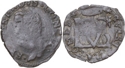 Guastalla. Ferrante II Gonzaga (1575-1621), Signore e Conte. Sesino. CNI 190/197; MIR (Emilia) 402. MI. 0.97 g. 16.5 mm. R. qBB/BB.