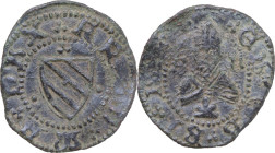 Gubbio. Francesco Maria I della Rovere (1508-1516 e 1521-1538). Picciolo. CNI tav. II, 22; Cav. 51. MI. 0.64 g. 16 mm. BB+.