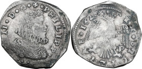 Messina. Filippo IV di Spagna (1621-1665). 4 tarì 162? sigle I P, Giovanni del Pozzo maestro di zecca. Cf. Sp. 1/8; Cf. MIR (Sicilia) 355. AG. 10.4 g....