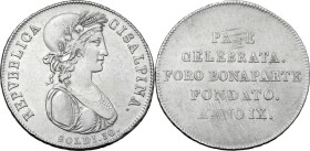 Milano. Repubblica Cisalpina (1797-1802). Soldi 30 1801 A. IX. CNI 2; Crippa 2; MIR (Milano) 478. AG. 7.24 g. 29 mm. Leggeri graffi di aggiustamento p...