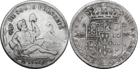 Napoli. Carlo di Borbone (1734-1759). 120 grana o piastra 1749. P/R 27; MIR (Napoli) 336/1. AG. 25.09 g. 40 mm. BB+.