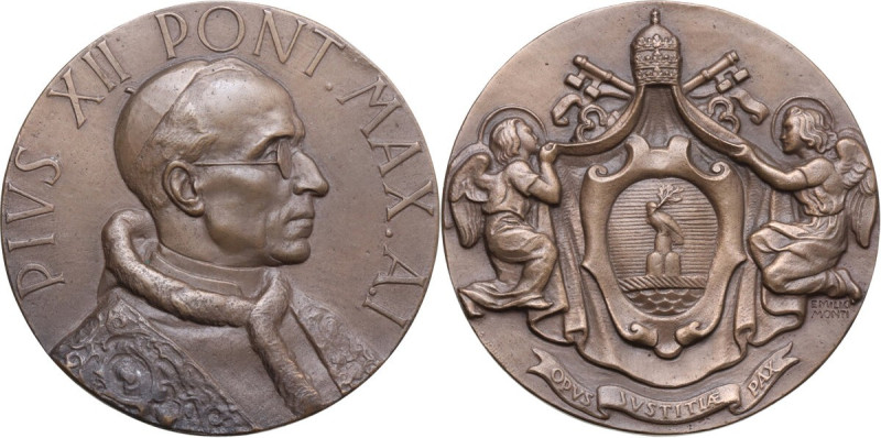 Pio XII (1938-1959), Eugenio Pacelli. Medaglia A. I per l'elezione al Pontificat...