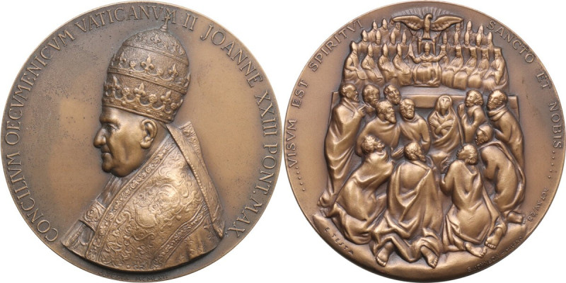 Giovanni XXIII (1958-1963), Angelo Roncalli. Medaglia per il Concilio Ecumenico ...