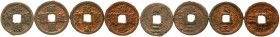 China
Südliche Sung-Dynastie. Guang Zong, 1190-1194
4 Münzen: 2 Cash Eisen, Jahr 2 = 1191 Shao Xi yuan bao/Qichun er, Jahr 3 = 1192 Han san, Jahr 2 ...