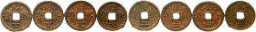 China
Südliche Sung-Dynastie. Guang Zong, 1190-1194
4 Münzen: 2 Cash Eisen Jahre 2 bis 5 = 1191 bis 1194 komplett. Shao Xi yuan bao/Han und Jahresza...