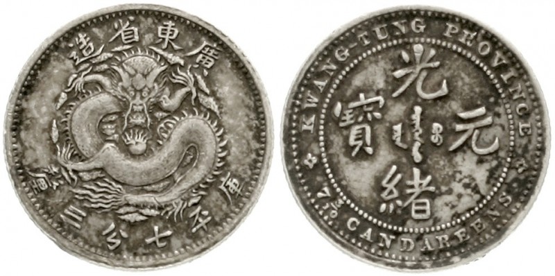 China
Qing-Dynastie. De Zong, 1875-1908
10 Cents 1889 PROBE/PATTERN, Provinz K...