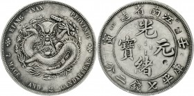 China
Qing-Dynastie. De Zong, 1875-1908
Dollar Jahr Jen Yin = 1902 Provinz Kiangnan. Diverse Chopmarks.
sehr schön, kl. Randfehler