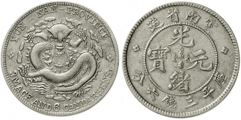 China
Qing-Dynastie. De Zong, 1875-1908
1/2 Dollar (1/2 Yuan) o.J., geprägt 19...