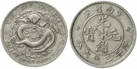 China
Qing-Dynastie. De Zong, 1875-1908
1/2 Dollar (1/2 Yuan) o.J., geprägt 1907 Provinz Yunnan.
sehr schön