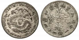 China
Qing-Dynastie. De Zong, 1875-1908
20 Cents 1907. Kirin.
fast sehr schön